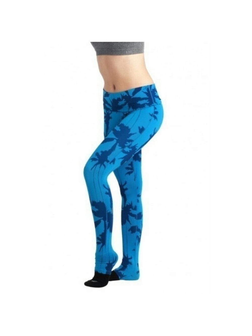 SPLITS59 X Pure Barre Palm Tree Gemini High Waisted Roll Down Leggings